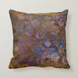 Lila Scroll Work-Blume für Blue Kissen