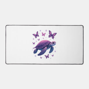 Lila - Sea Turtle Butterfly T - Shirt Schreibtischunterlage