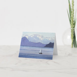 Lila Seascape Dankeskarte