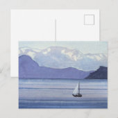 Lila Seascape Postkarte (Vorne/Hinten)