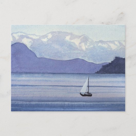 Lila Seascape Postkarte (Vorderseite)