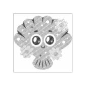 Lila Seashell Gummistempel (Prägung)