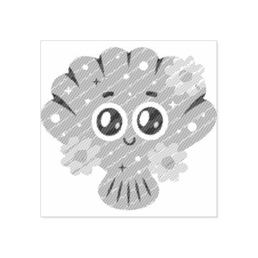 Lila Seashell Gummistempel (Prägung)