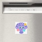 Lila Seashell Magnet (In Situ (Geschirrspüler))