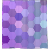 lila Sechseckvorhang Duschvorhang (Vorderseite)