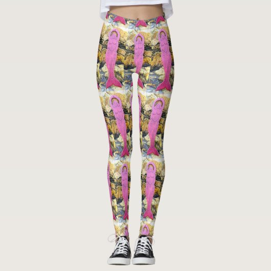 lila Seegöttin Leggings (Vorderseite)