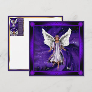 Lila Seele leere Karte