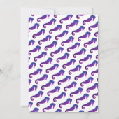 Lila Seepferd, Aquatic Birthday Party Einladung (Rückseite)