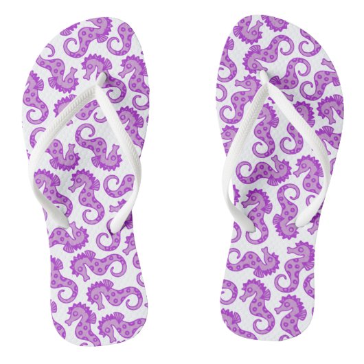 Lila Seepferd Badesandalen (Fußbett)