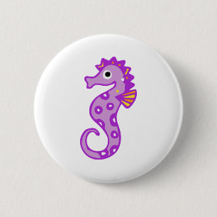Lila Seepferd Button