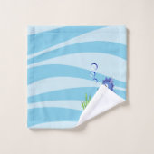 Lila Seepferd Niedlich Badezimmer Handtuch Set (Waschlappen)