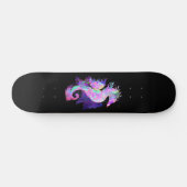 Lila Seepferd Skateboard (Horizontal)