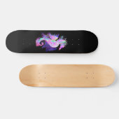 Lila Seepferd Skateboard (Horizontal)
