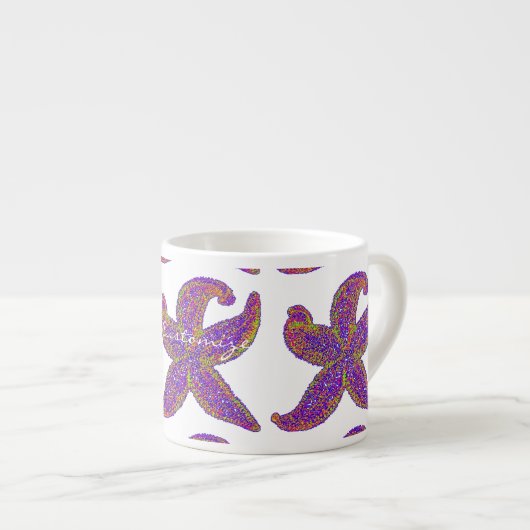 lila Seestern Thunder_Cove jede Farbe Espressotasse (Vorderseite Rechts)