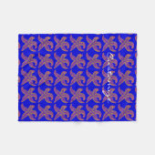 lila Seesternfisch Thunder_Cove blau Fleecedecke (Vorderseite (Horizontal))
