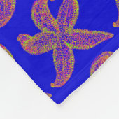 lila Seesternfisch Thunder_Cove blau Fleecedecke (Ecke)