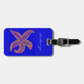 lila Seesternfisch Thunder_Cove blau Gepäckanhänger (Vorderseite horizontal)