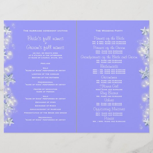 Lila Seesternzeit (Vorderseite)