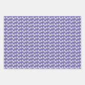 Lila Segelboote Geschenkpapier Set (Vorderseite)