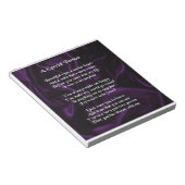 Lila Seide - Gedicht von Sonderpersonen Notizblock (angewinkelt)