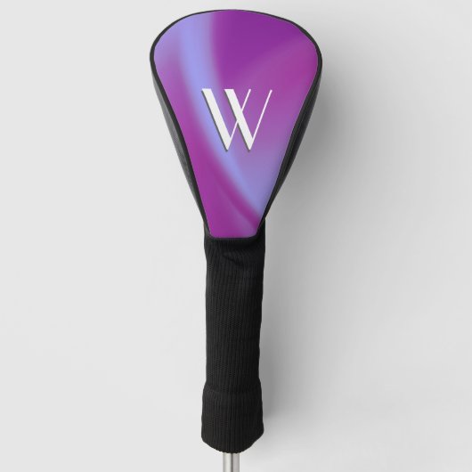 Lila Seide Golf Headcover (Vorderseite)