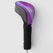 Lila Seide Golf Headcover (angewinkelt)