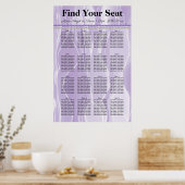 Lila Seide mit Lila Perlen Sitzkarte Poster (Küche)