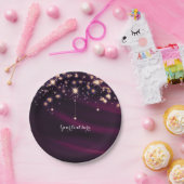 Lila Seide und Goldgrube Elegantes Party Pappteller (Party)