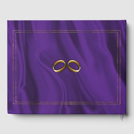 Lila Seide- und Goldhochzeit Gästebuch (Rückseite)