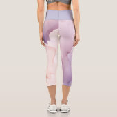 lila Seideneffekt Capri Leggings (Rückseite)