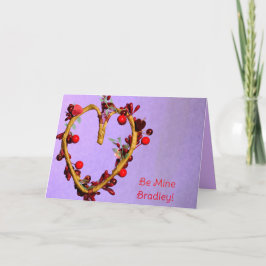 Lila sein mein für seine hellgepflegten Valentine Feiertagskarte