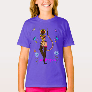 Lila sein Mutige Spaß Kunst T-Shirt