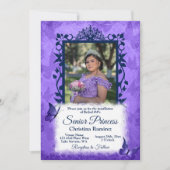 Lila Senior Princess Jobies Job's Daugters Einladung (Vorderseite)