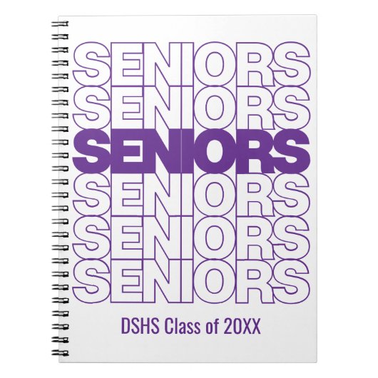 Lila Seniors Seniors Seniors Notebook Notizblock (Vorderseite)