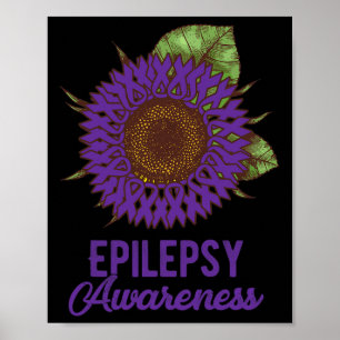 Lila Sensibilisierung für die Sonnenblumen-Ribbon- Poster