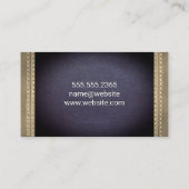 Lila Sepia Leather Visitenkarte (Rückseite)