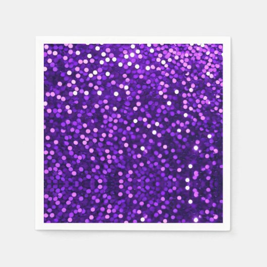 Lila Sequin Look Paper Napkin Serviette (Vorderseite)