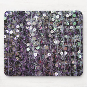 Lila Sequins u. Perlen Mousepad