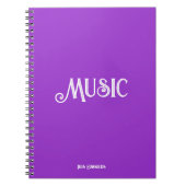 Lila Serenade: Personalisierte Musik Notizblock (Vorderseite)