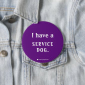 Lila Service-Hund Button (Beispiel)