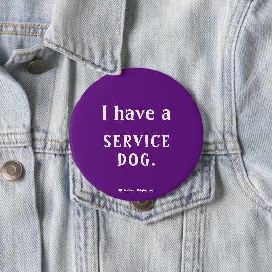 Lila Service-Hund Button (Beispiel)