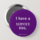 Lila Service-Hund Button (Vorne & Hinten)