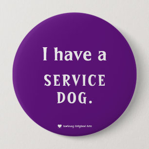 Lila Service-Hund Button