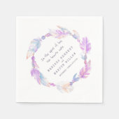 Lila Servietten für Hochzeiten (Vorderseite)