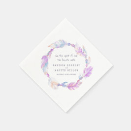 Lila Servietten für Hochzeiten
