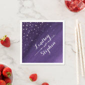 Lila Servietten für Hochzeitssternnacht (Beispiel)