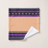 Lila Set für das Handtuchdesign im Stammbaum (Waschlappen)