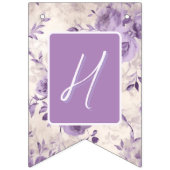 Lila Shabby Chic Wimpelkette (Zweite Fahne)