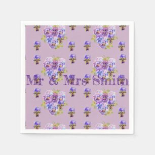 Lila Shabby Pansy Dekoration Serviette Napkins lil