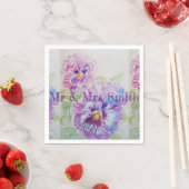 Lila Shabby Pansy Watercolor Serviette Napkins (Beispiel)